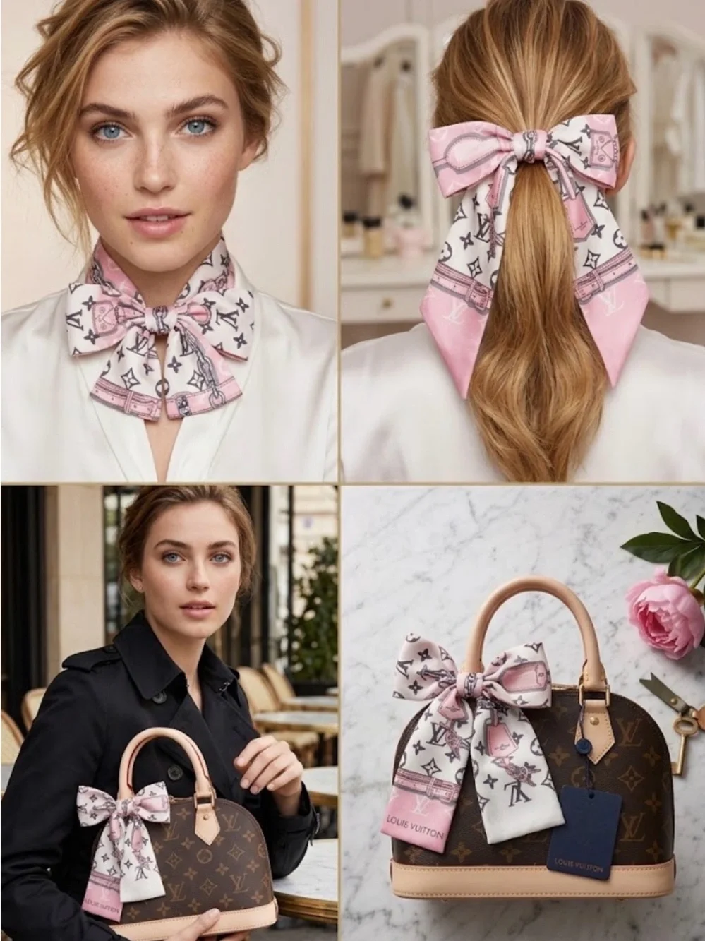 Louis Vuitton Flower and Straps BB Bandeau Scarf Ultimate Monogram NWT No Box